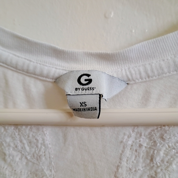 Guess White Tee with Gold Sequin Wings - Picture 4 of 4